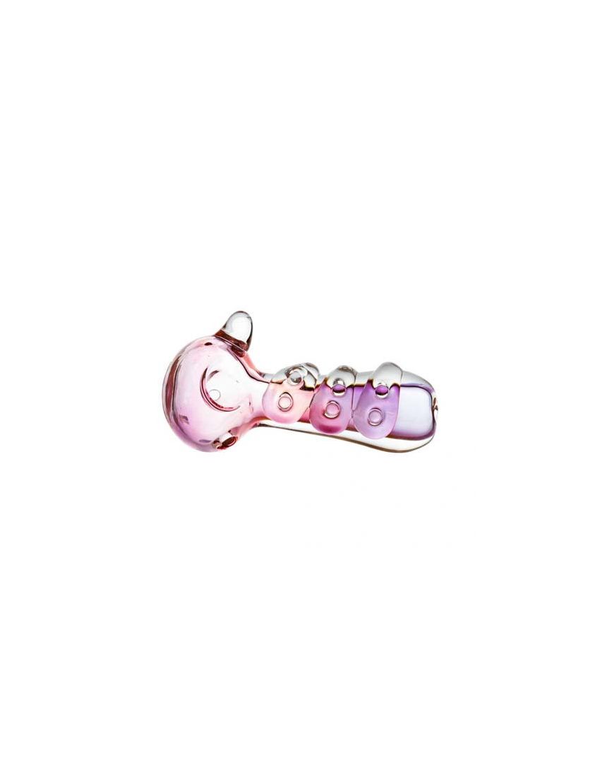 4.5" Pink Swirl w/Bump Hand Pipe